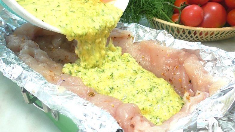 Куриное филе с начинкой на ужин