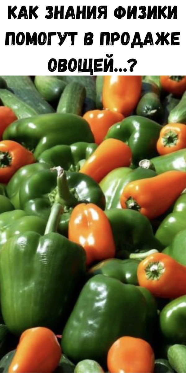Как знания физики помогут в продаже овощей…?
